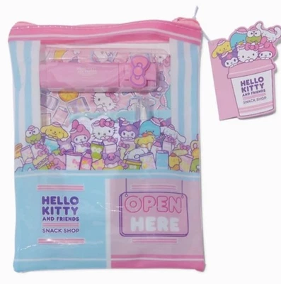 Sanrio Hello Kitty Friends durchsichtig gefüllt Federmäppchen Schreibwaren Set neu Etikett - Bild 1 von 3