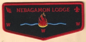 Nebagamon Lodge 312 OA flap, Fire on water – black, mint condition FREE SHIPPING - Picture 1 of 1