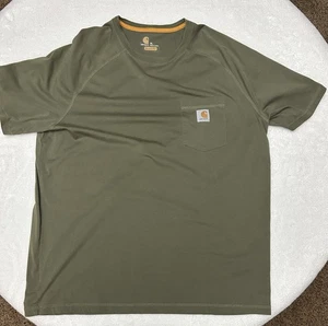 Camiseta para hombre Carhartt Force XL verde oliva bolsillo calce relajado ropa de trabajo - Imagen 1 de 11