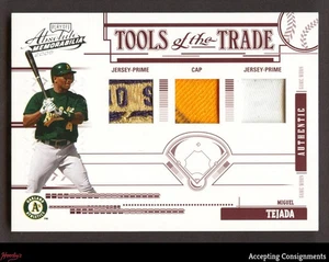 2005 Absolute Tools of the Trade Miguel Tejada GAME-USED HAT PATCH JERSEY 15/15 - Picture 1 of 2