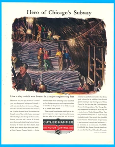 Pubblicità Cutler Hammer Chicago metropolitana costruzione ingegneria disastro stampa 1941 - Foto 1 di 4