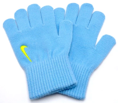 Nike Knit Gloves Youth S/M Knitted Blue Glaze/Dynamic Yellow - Image 1 of 4