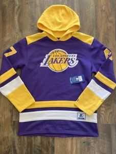 Los Angeles Lakers Starter Men’s Hockey Style Hoodie (small)  $125 Fleece - Picture 1 of 4
