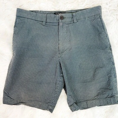 BANANA РЕСПУБЛИКАНСКИЙ ЗЕЛЕНЫЙ ТЕМНО-СИНИЙ ЧЕК КЛЕТКУ AIDEN ШОРТЫ МУЖСКОЙ РАЗМЕР 31 - Изображение 1 из 4
