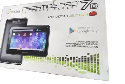 Visual Land Prestige Pro 7D Green Internet Tablet Android 4.1 Jelly Bean .UNUSED - Image 1 of 2