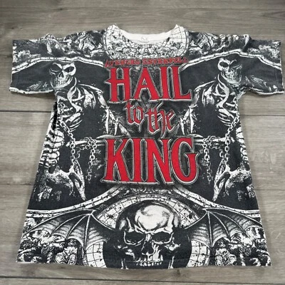 Camiseta de Colección Avenged Sevenfold Hail To The King AOP Estampado Completo Banda Tour Foto 1 de 4