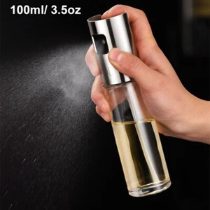 Olive Oil Sprayer Glass Oil Vinegar Spray Bottle Dispenser for BBQ Kitchen 100ml - Picture 1 of 12