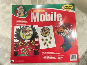  Santa Claus and Reindeer Pre Cut MOBILE Vintage - Picture 1 of 4