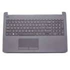 Fits For Hp 15-Bw046ns Keyboard Complete Housing Palmrest + Trackpad Uk Grey