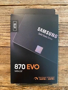 Samsung 870 EVO 4TB SSD Sata 2.5" MZ-77E4T0B/AM New - Photo 1/2