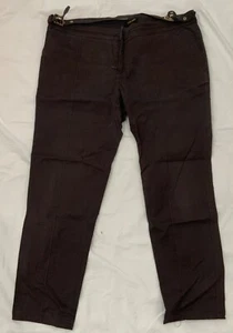 ROBERTO CAVALLI FITTED STRAIGHT PANTS SZ. 48 ITALY-COTTON BLEND-BROWN COLOR-USED - Picture 1 of 12