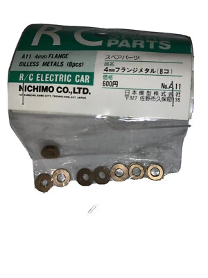 Nichimo Spare Parts A11 4mm flange oilless metals 8pcs VINTAGE New R/C Car - Image 1 of 2