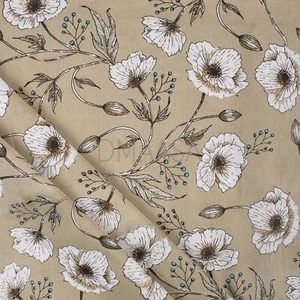 Multi Color Floral Print Fabric Indian Cotton Natural Light Weight Fabric 1 Yard - Picture 1 of 5