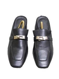 Hermes Blossom Mules in Black 37 - Picture 1 of 8