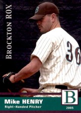 2005 Brockton Rox Grandstand #21 Mike Henry Crane Texas TX Baseball Card