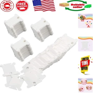 Elegant White 128 Pcs Plastic Embroidery Thread Organizers - Tangle-Free Storage - Picture 1 of 8