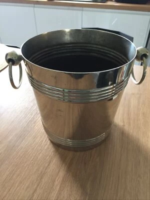 SEAU A CHAMPAGNE OU RAFRAICHISSOIR METAL Inox Voir Photos - Photo 1/4