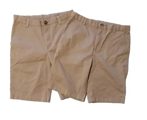 Vineyard Vines Stretch Breaker Bermuda Shorts Khaki SIZE 16 (Lot of 2) - Picture 1 of 4