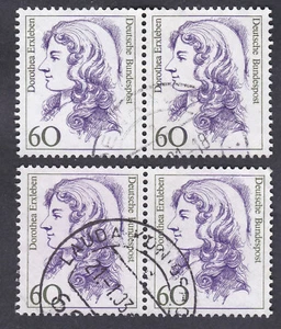 GERMANY 1987 Horizontal Pair x2 Mi 1332 German Woman: Dorothea Erxleben (1715- - Picture 1 of 1