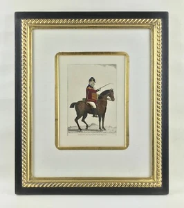  horse Rider caricature John Kay original framed military with gold black framed - Picture 1 of 4