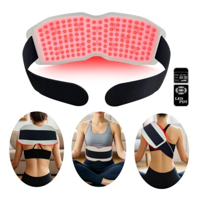 Red Light Therapy for Body Muscle Pain 660nm 850nm 940nm Wearable Pads Belt Wrap - Image 1 of 4
