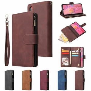 Zipper Flip Card Holder Wallet Phone Case Cover For Google Pixel 8 9 Pro XL 7 6a - Picture 1 of 15