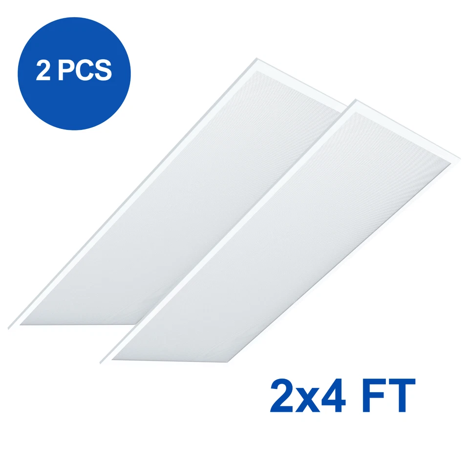 Paquete de 2 luces LED planas 2x4 regulables 5000LM 4000K 40W borde empotrado panel iluminado Foto 1 de 4