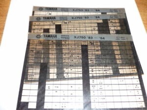 YAMAHA Werkstatthandbuch Microfiche XJ750 83~84   Motorrad original ETK