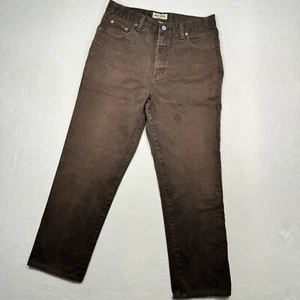 Vintage 90's Guess Jeans USA Brown Straight Leg Size 31 - Picture 1 of 10