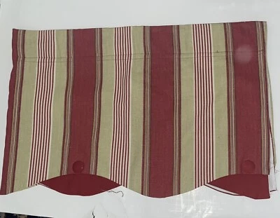 Waverly двойной зубчатый балдахин - яхт-клуб полоски малиновый 46 «X 15» без ярлыка - Изображение 1 из 4