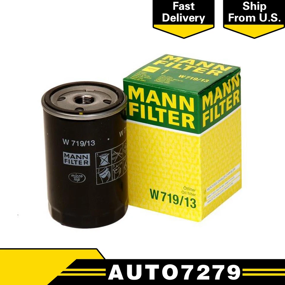 Mann 1pc Engine Oil Filter Fits Mercedes-Benz 190E l4 2.3L UA21 1985 1986 1987 - Image 1 of 4