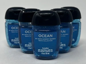 LOT OF 5 BATH & BODY WORKS OCEAN POCKETBAC ANTI-BACTERIAL HAND GEL SANITIZER 1OZ - Picture 1 of 4