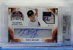 2015 USA Baseball Stars and Stripes Jersey Signatures Laundry Tags Kris Bryant - Picture 1 of 6