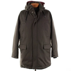 Kired Kiton NWT Kang 2 Cashmere Hooded Down Jacket Size 54 (XL US) In Brown - Picture 1 of 16