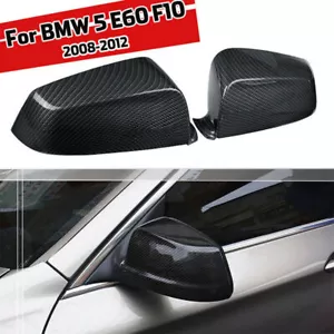 2 piezas cubierta espejo de fibra de carbono de repuesto para BMW E60 E61 E63 E64 2008-2012 2009 - Imagen 1 de 7