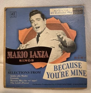 Mario Lanza! - "BECAUSE YOU"RE MINE" RCA ERA-51 Red Seal 45 - Picture 1 of 6