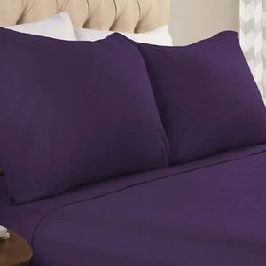 2 Piece Cotton Flannel Moisture Wicking Ultra Absorbent Solid Pillowcase Set - Picture 1 of 56