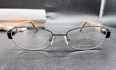 Очки Jimmy Choo черные с проволочными ободами и кристаллами 46-130 и оригинальный чехол - Изображение 1 из 4