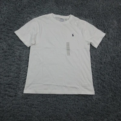 Polo Ralph Lauren Shirt Youth Large 14-16 White Classic Crew Tee Cotton NWT - Image 1 of 4
