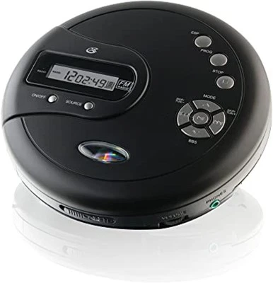 GPX PC332B Portable CD Player with Anti-Skip Protection, FM Radio and Black  - Image 1 of 2