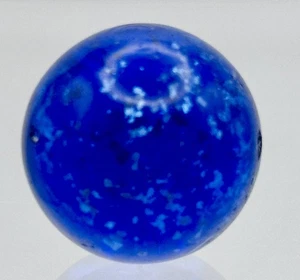 ANTIQUE GERMAN 19c MARBLE - 21.27MM -DEEP COBALT BLUE MICA MARBLE - Picture 1 of 2