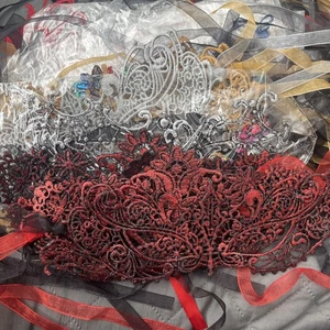 Lace Mask Masquerade Eye Face Eyemask Women Party Halloween Lot 24 - Picture 1 of 9