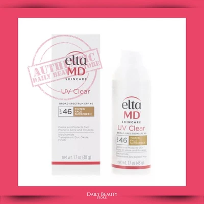 Elta MD UV Clear Broad Spectrum SPF 46 Facial Suncreen 1.7oz TINTED EXP 11/2027 - Image 1 of 4