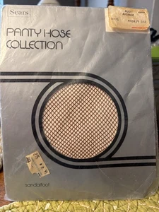 PANTIMEDIAS DE NAILON VINTAGE SEARS FASHION PLACE SANDALIA MALLA TEXTURA Talla: Promedio - Imagen 1 de 2