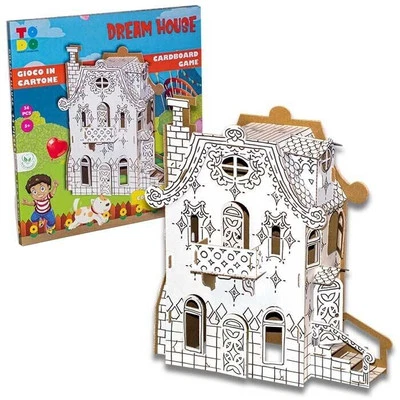 DREAM HOUSE casa TO DO kit in cartone DA MONTARE e colorare 34 PEZZI - Immagine 1 di 3