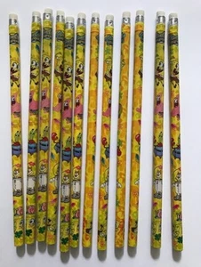 12 Pencil Children' Kids Boys Filler Fitter  party Loot Gift Bags Sponge Bob Y - Picture 1 of 1