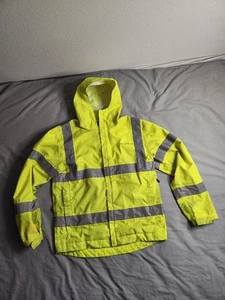 Chaqueta de seguridad Grundens reflectante de alta visibilidad para hombre talla pequeña amarillo neón gris ropa de trabajo - Imagen 1 de 11