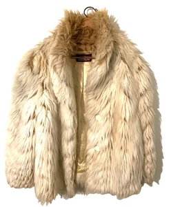 Vintage Y2K Jordache Womens Faux Fur Coat Mob Wife Luxurious Lined Jacket 12/14? - Picture 1 of 8