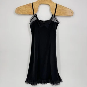 Vintage Victoria's Secret Gr. L sexy Little Things schwarz Chiffon Glitzer Negligee Kleid - Bild 1 von 7