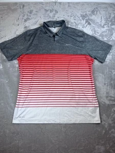 Nike Polo Herren XL gestreift Tiger Woods Kollektion Dri-Fit Druckknopf Strand Golf - Bild 1 von 10